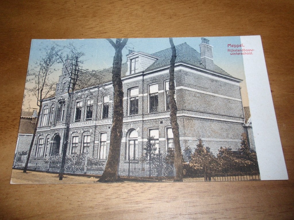 Meppel  Rijksbouw winterschool School, Verzenden, Voor 1920, Ongelopen, Drenthe