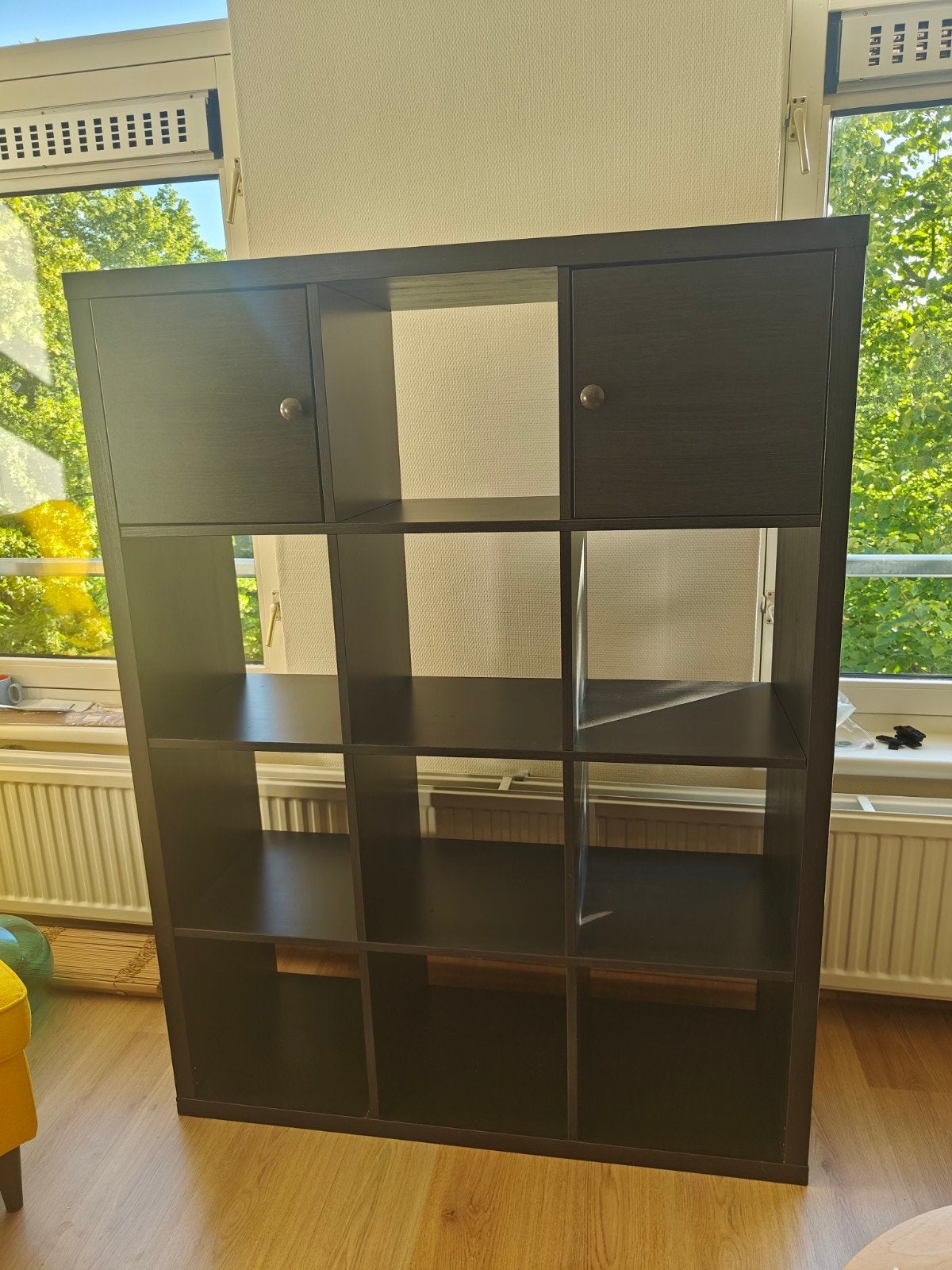 Ikea kallax 12 vaks zwartbruin, Huis en Inrichting, Kasten | Wandmeubels, Ophalen, Gebruikt, 100 tot 150 cm, Minder dan 150 cm