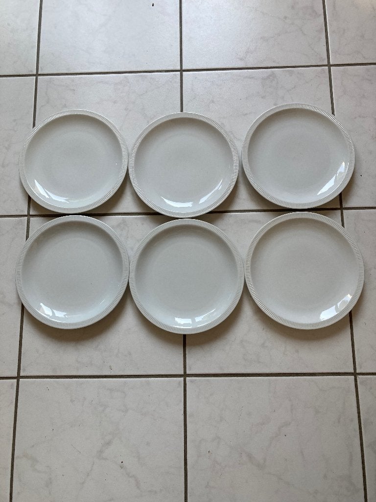 Arzberg Cannelee wit 6 ontbijtborden nieuw 21 cm, Ophalen of Verzenden