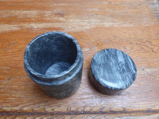 Vintage marmeren doosje met deksel, Ophalen of Verzenden