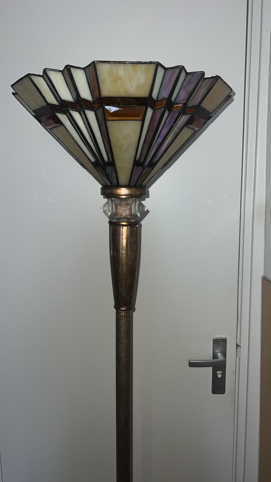Tiffany staande vloerlamp, Ophalen, E27 (groot), Zo goed als nieuw, 150 tot 200 cm