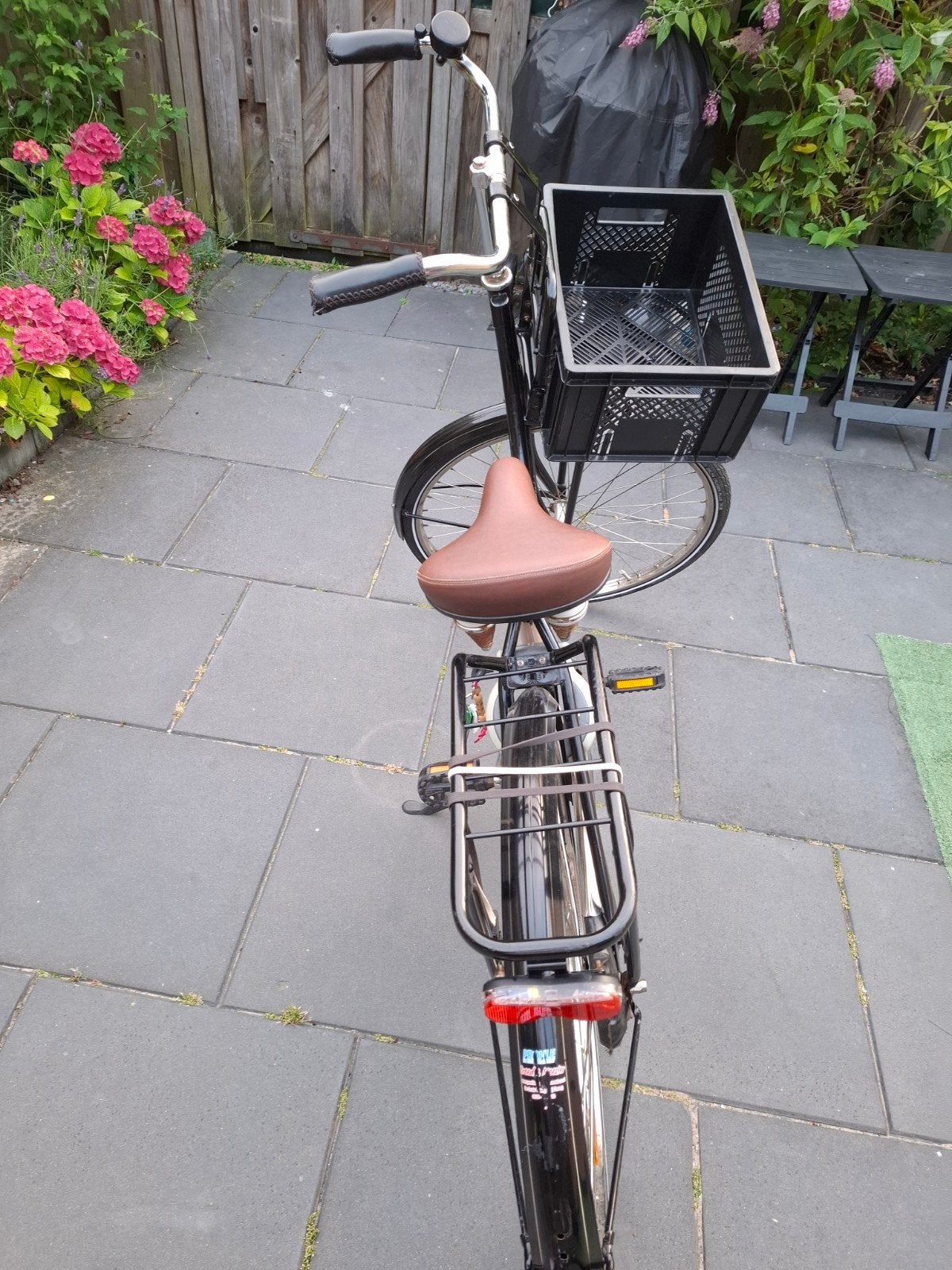 Batavus 26inch zwarte transportfiets inclusief krat ., Ophalen, Gebruikt
