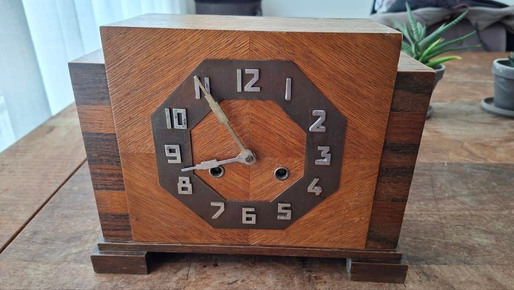 Antieke Amsterdamse Schoolklok - Jaren '20/'30, Antiek en Kunst, Ophalen of Verzenden
