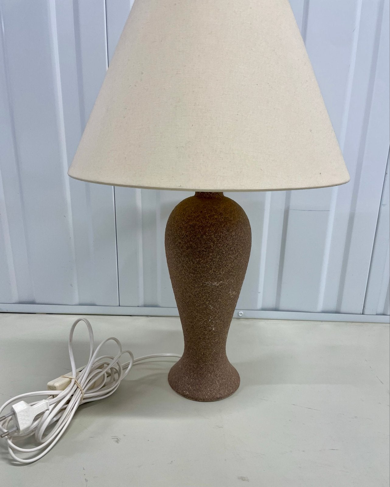 Schemerlamp met stoffen kap - Gebruikt, Ophalen, Gebruikt