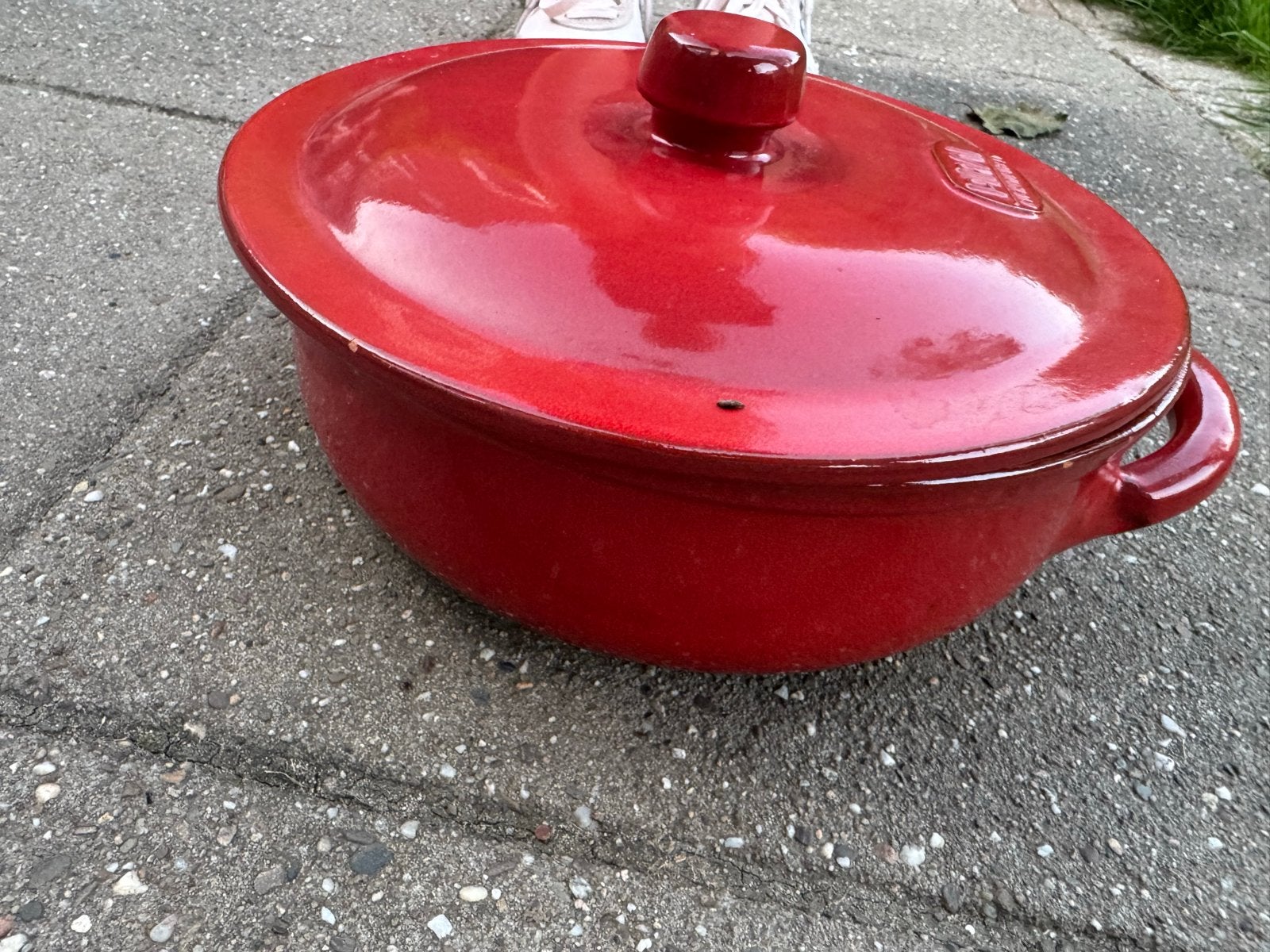 Piral Terracotta Rode Braadpan 3,7L - Smoorpan Slowcooker, Huis en Inrichting, Ophalen of Verzenden, Zo goed als nieuw, Overige materialen