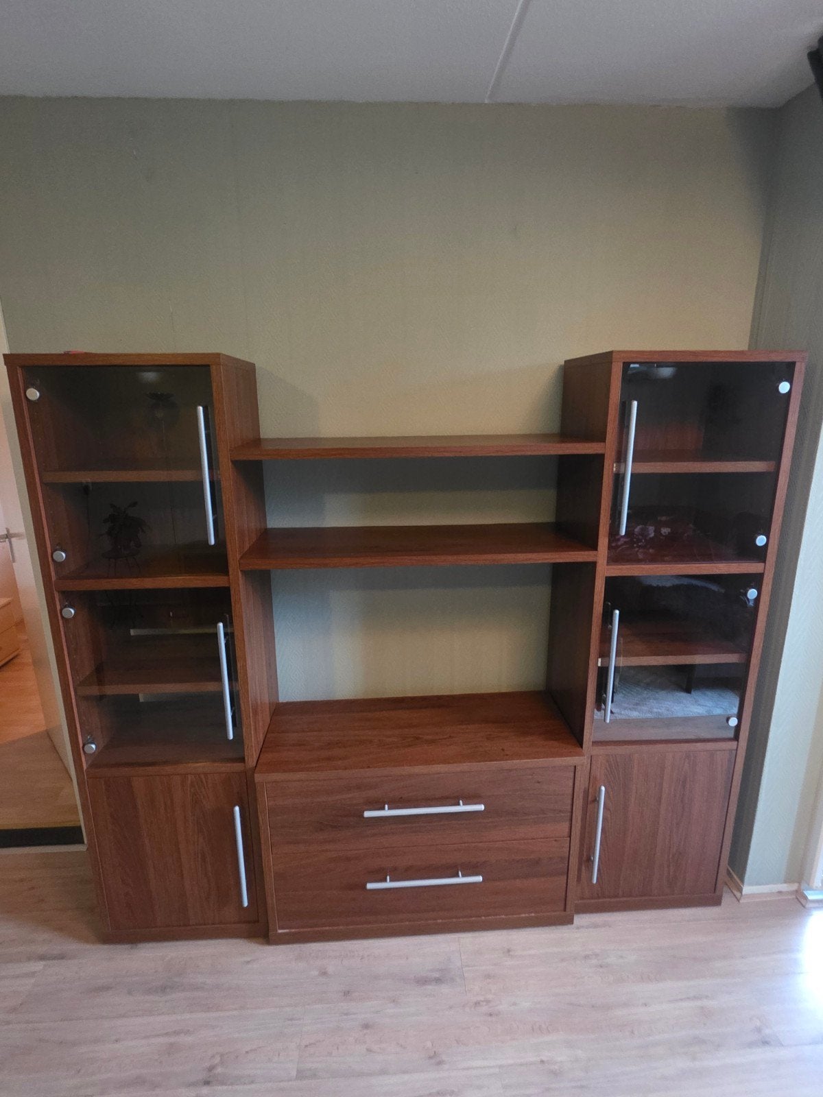 complete woonkamer tv meubel salontafel hout ladekastje, Ophalen
