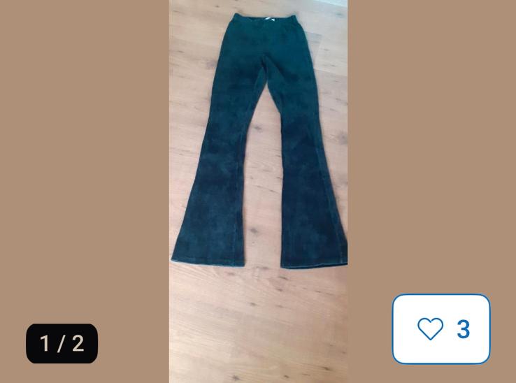 Velours  rib flairbroek, Ophalen of Verzenden, Zo goed als nieuw, Blauw, W28 - W29 (confectie 36)