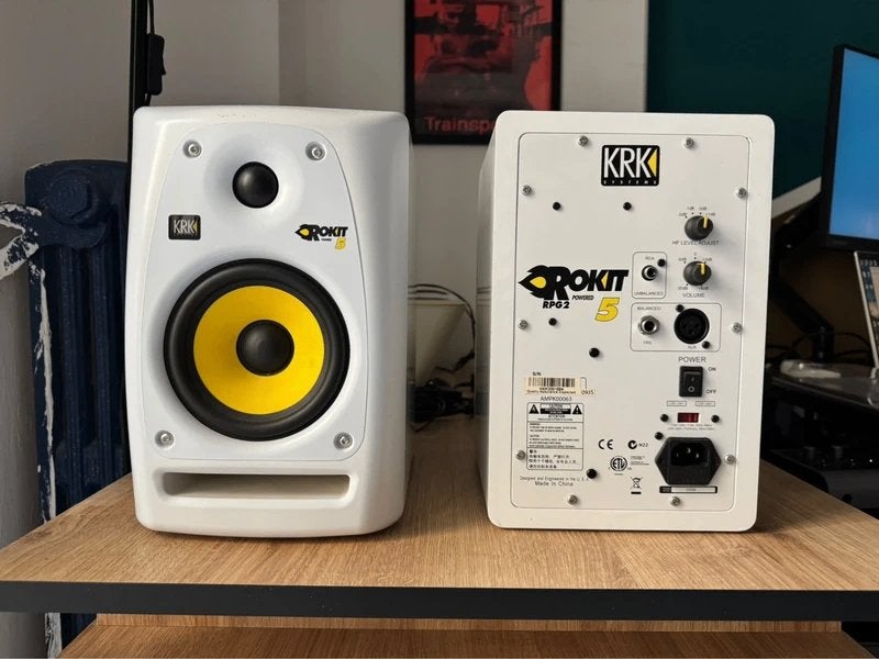 2x KRK RP 5 SE witte DJ studio monitor speakers 6 7 HS5 set, Audio, Tv en Foto, Luidsprekers, 120 tot 150 watt, Ophalen of Verzenden