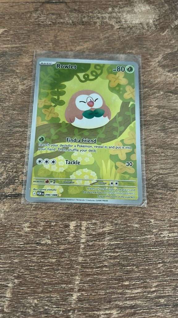 POR090 Rowlet, Ophalen of Verzenden, Nieuw, Losse kaart, Foil