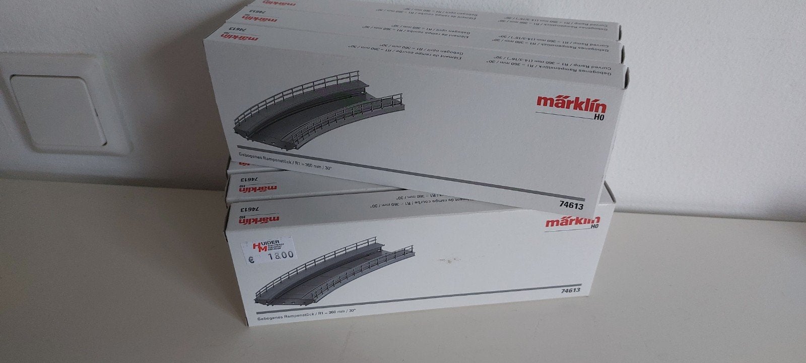 Märklin 74613 Brugdelen, Wisselstroom, Brug, Tunnel of Gebouw, Ophalen of Verzenden, Zo goed als nieuw