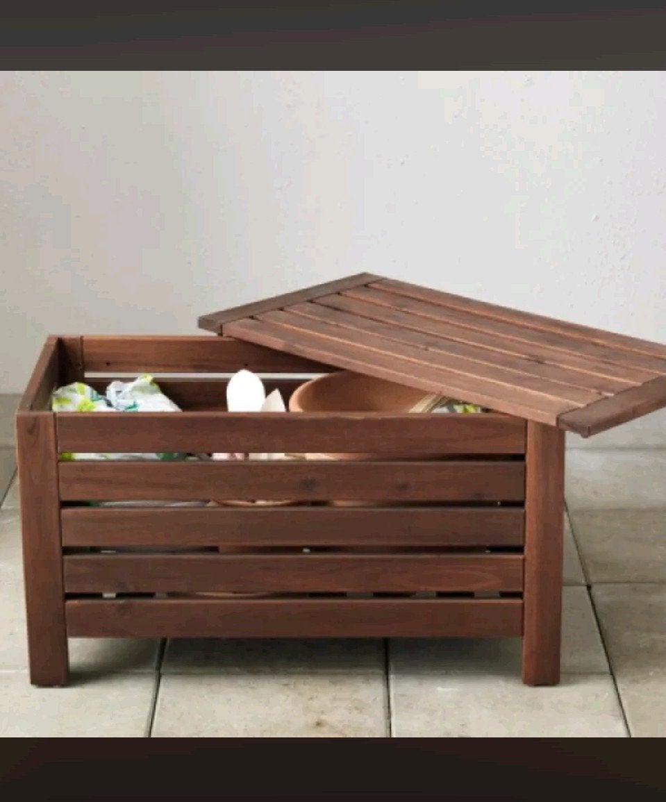IKEA Äpplaro balkon bankje met opbergruimte, Ophalen, Hout