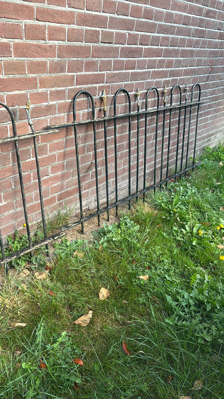 Smeedijzeren hek +/- 15 meter, Tuin en Terras, Tuinhekken en Hekwerk, Ophalen, IJzer