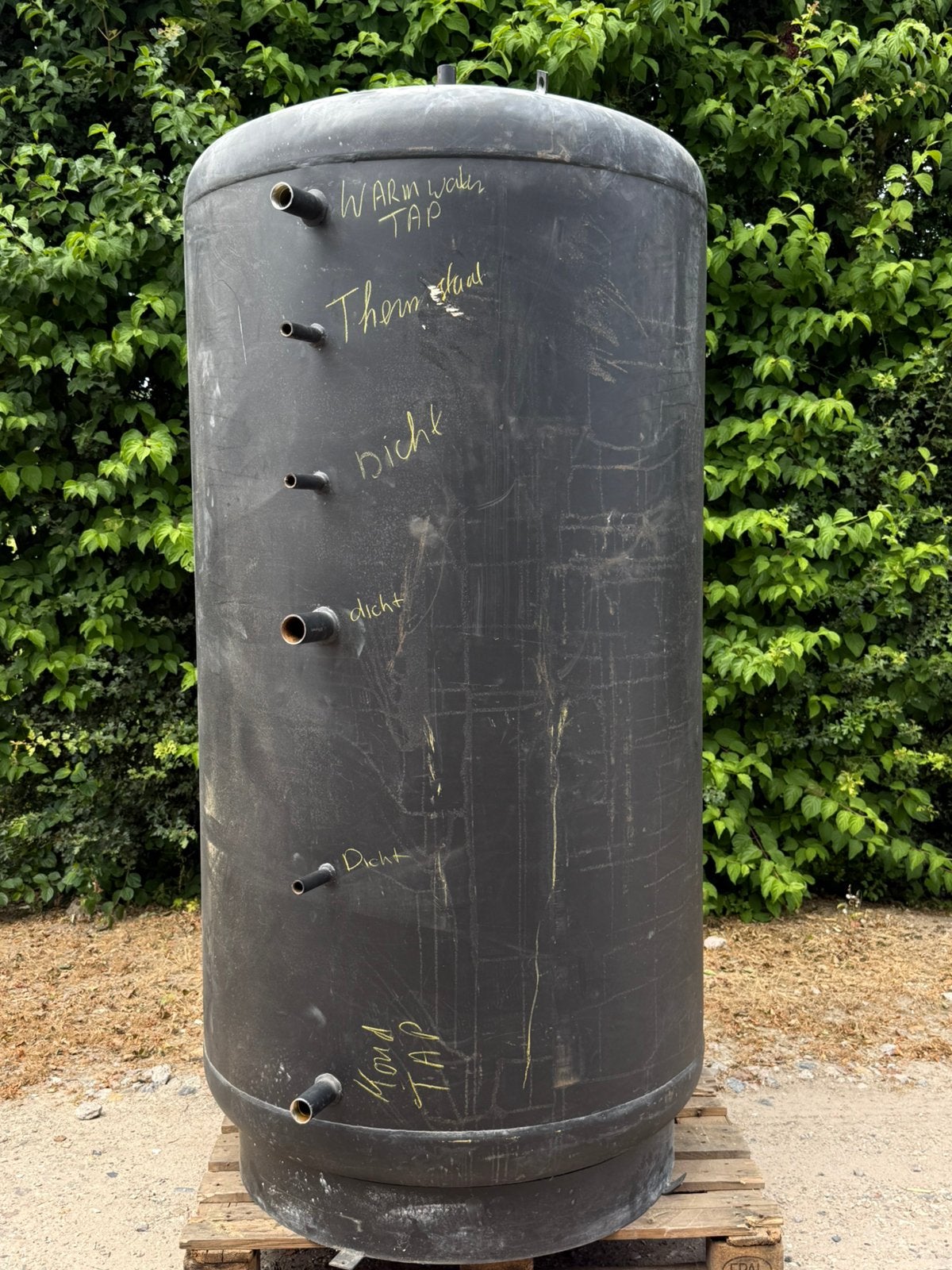 2000L Buffervat met RVS & Solar Spiraal, Ophalen, Gebruikt, Tapwater boiler 2000 liter, Www.cvheat.com