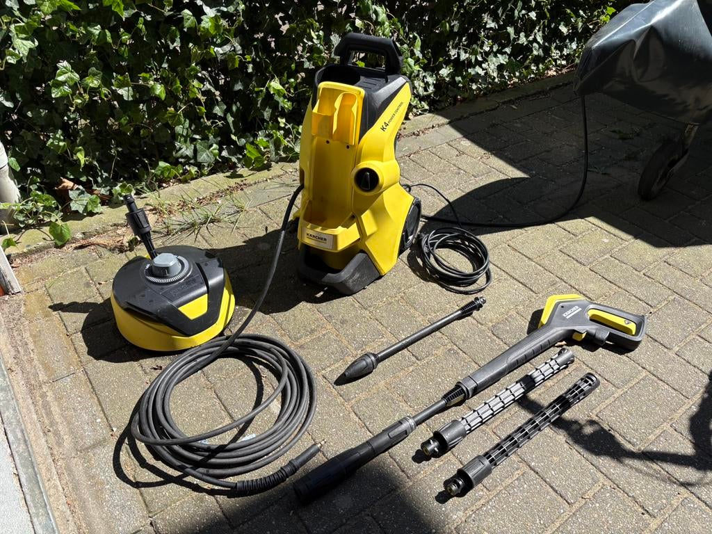 Kärcher K4 hogedrukreiniger met 2 lansen en terrasreiniger, Ophalen, Zo goed als nieuw, Elektrisch