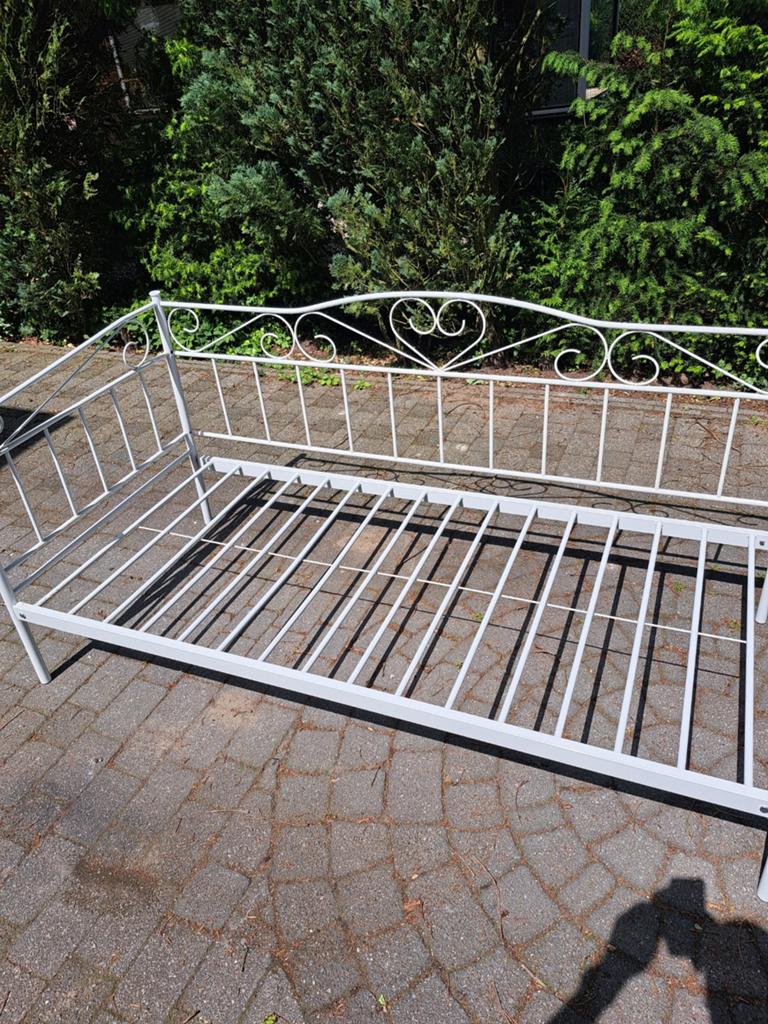 Bed * ledikant als nieuw *, 90 cm, Eenpersoons, Wit, Zo goed als nieuw