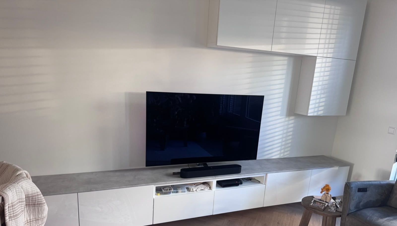 Ikea besta bovenblad grijs 2 stuks, Ophalen, Overige materialen, 150 tot 200 cm, Zo goed als nieuw