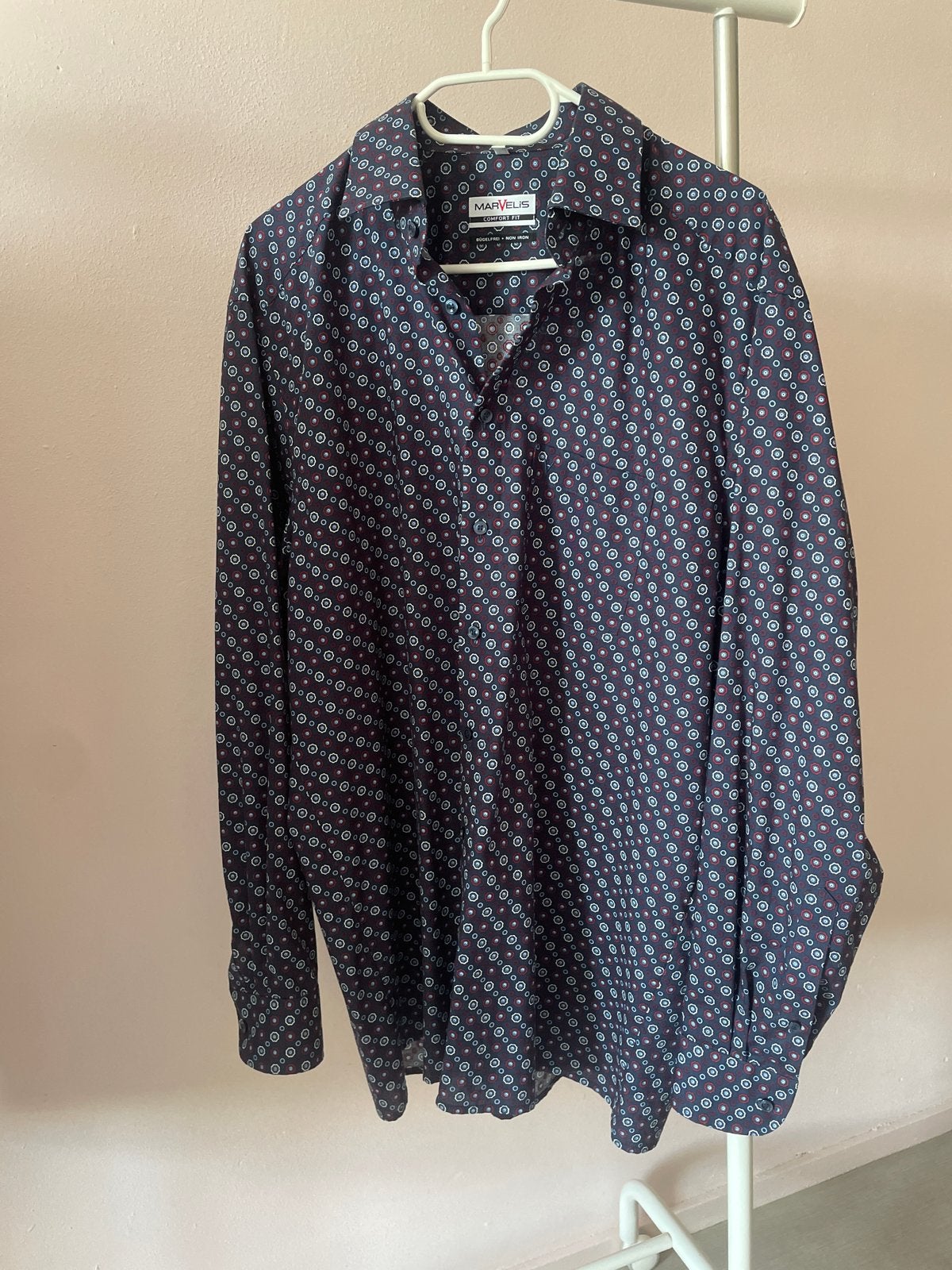 Marvelis Comfort Fit overhemd - maat 42, Kleding | Heren, Ophalen of Verzenden, Zo goed als nieuw, Meerkleurig, Halswijdte 41/42 (L)