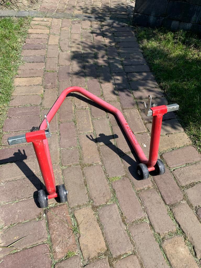 Paddockstand voor motorfiets - Rood, Ophalen