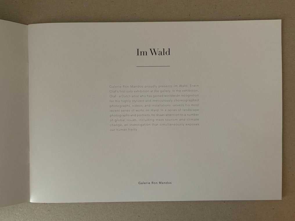 Erwin Olaf - Im Wald, Ophalen, Nieuw, Fotografen
