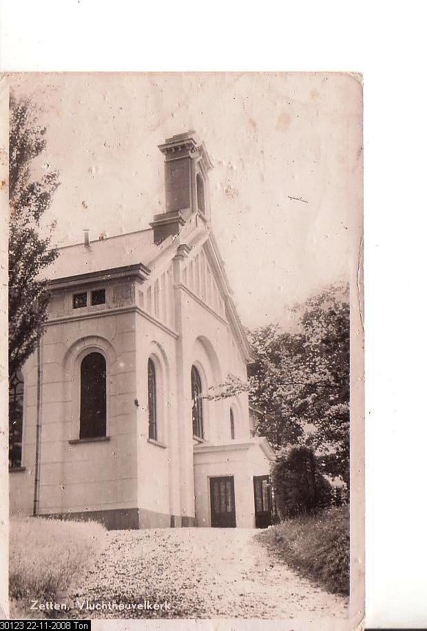 Ansichtkaart	Zetten	Vluchtheuvelkerk, Verzamelen, Verzenden, 1940 tot 1960, Gelopen, Gelderland