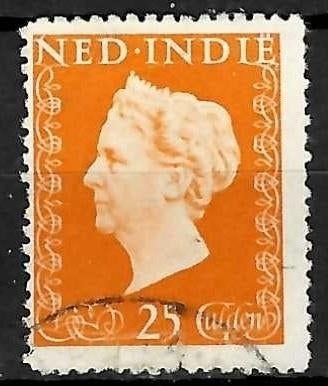 Nederlands Indie nvph 346 gestempeld mindere kwaliteit, Verzenden, Gestempeld, Nederlands-Indië