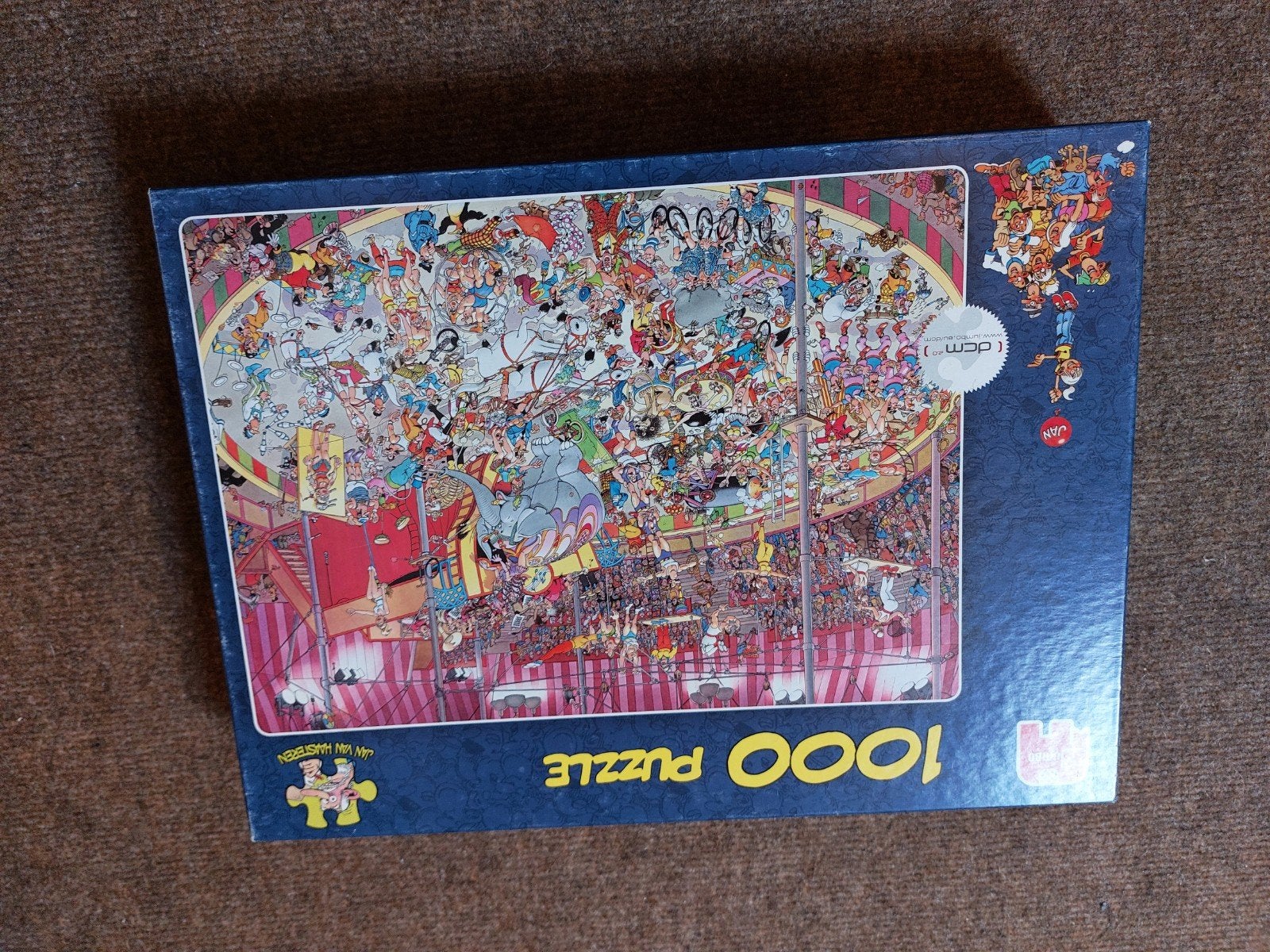 "het circus"  puzzel 1000 stukjes, Ophalen of Verzenden, 500 t/m 1500 stukjes, Zo goed als nieuw, Legpuzzel