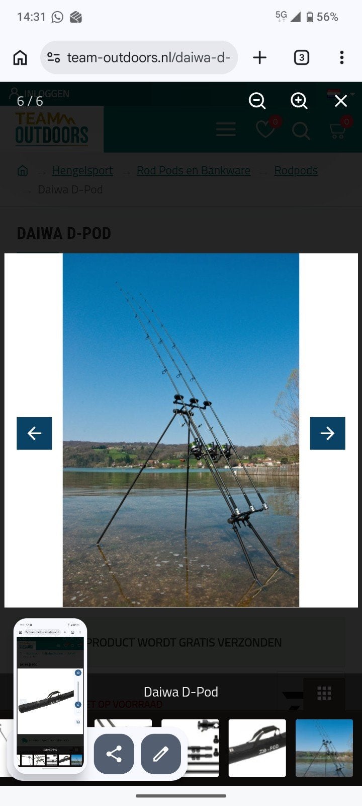 Daiwa D-Pod Rodpod - Zo goed als nieuw 1 x gebruikt., Ophalen, Zo goed als nieuw, Overige typen