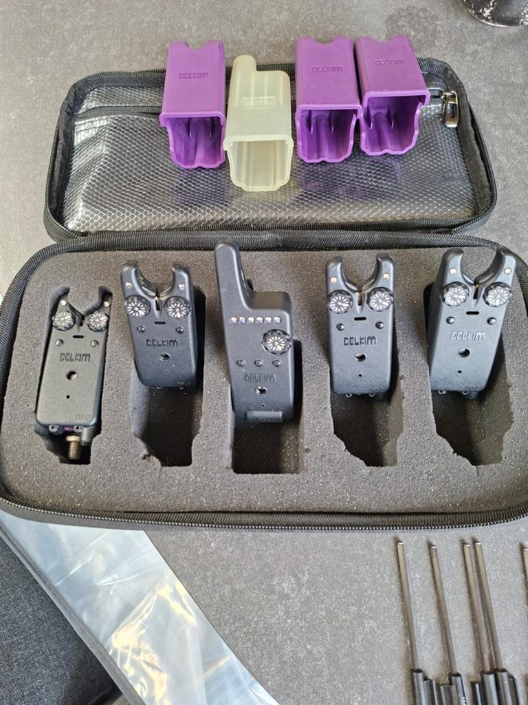 Schitterende Delkim Txi-d 3+1 beetmelders set., Watersport en Boten, Hengelsport | Karpervissen, Ophalen of Verzenden, Zo goed als nieuw