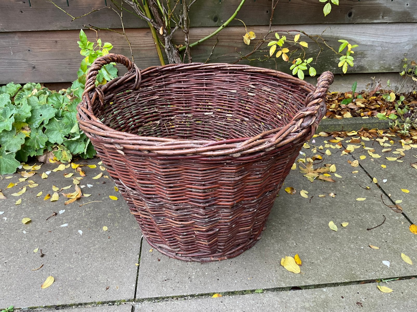 Wilgentenen mand, Ophalen, Gebruikt, Rond