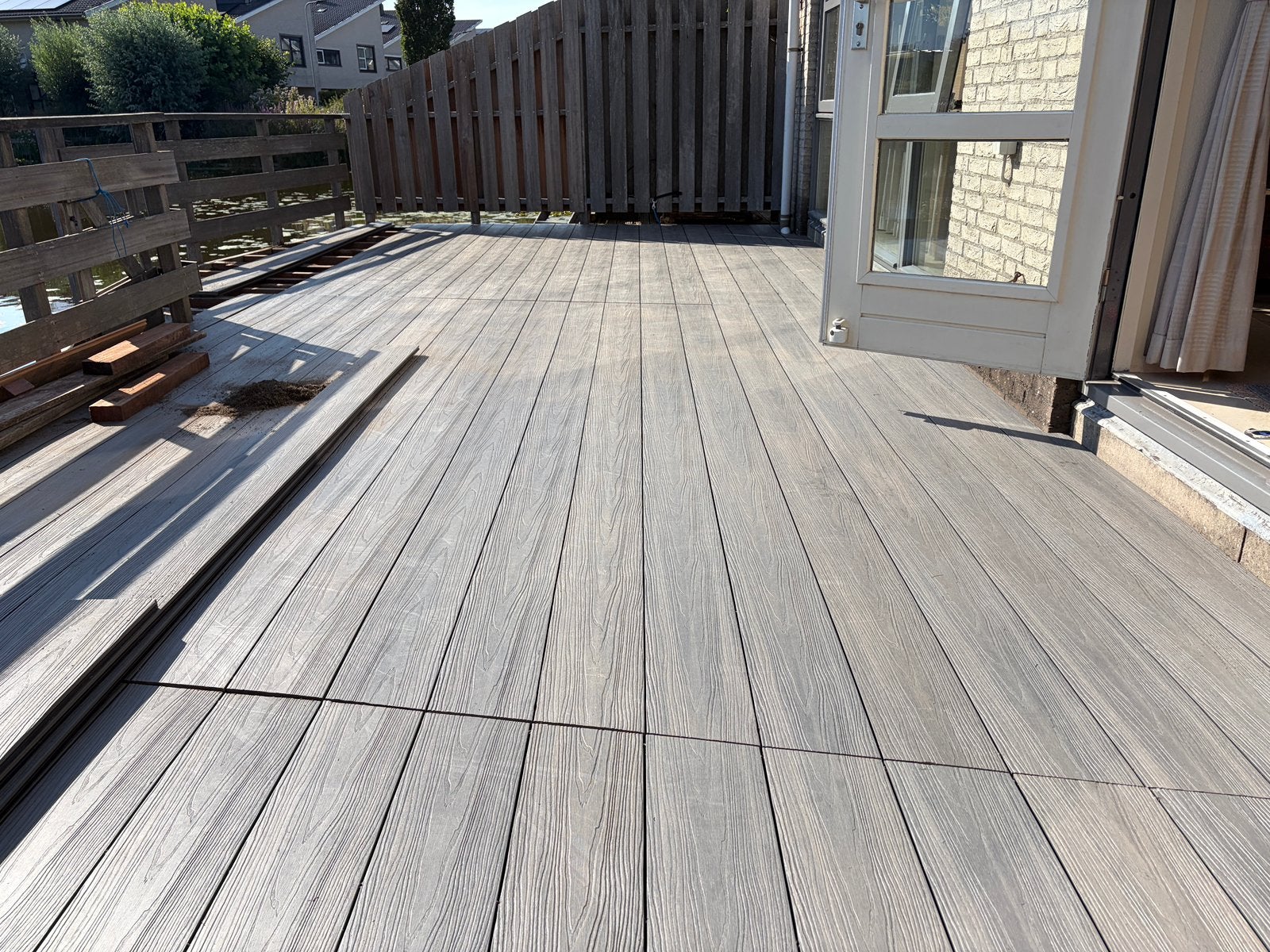 Composiet planken vlonderplanken 30 off zwart and grijs, Ophalen, Nieuw, Composiet