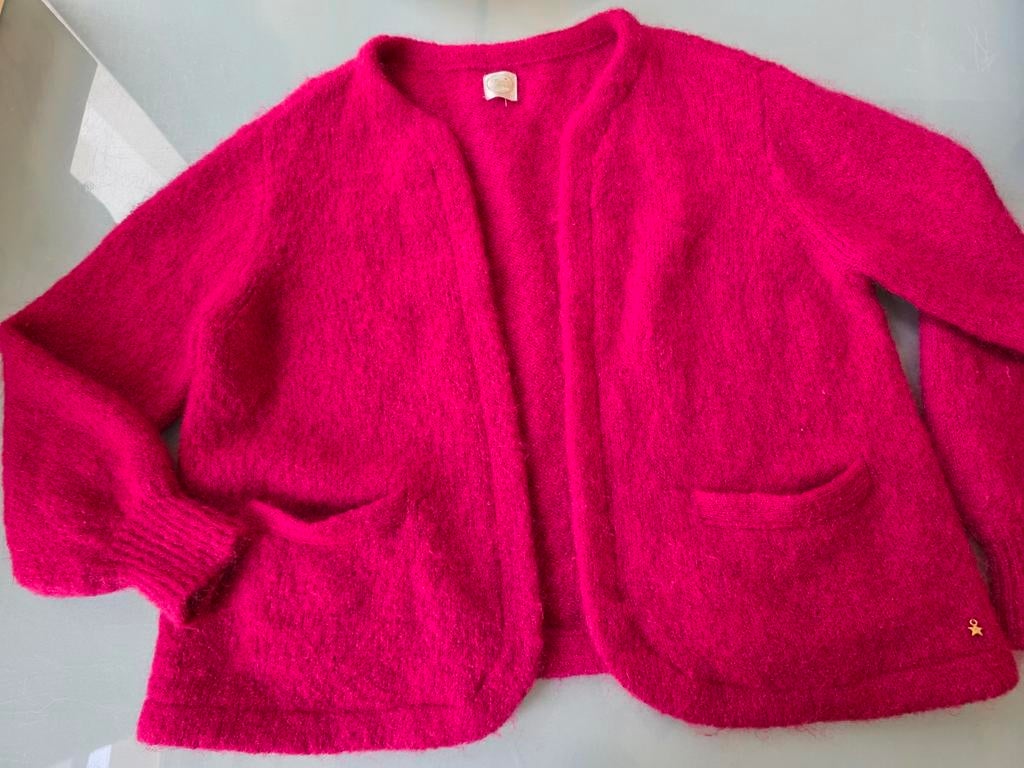 Des Petits hauts vest kid mohair framboosroze S/M, Ophalen of Verzenden
