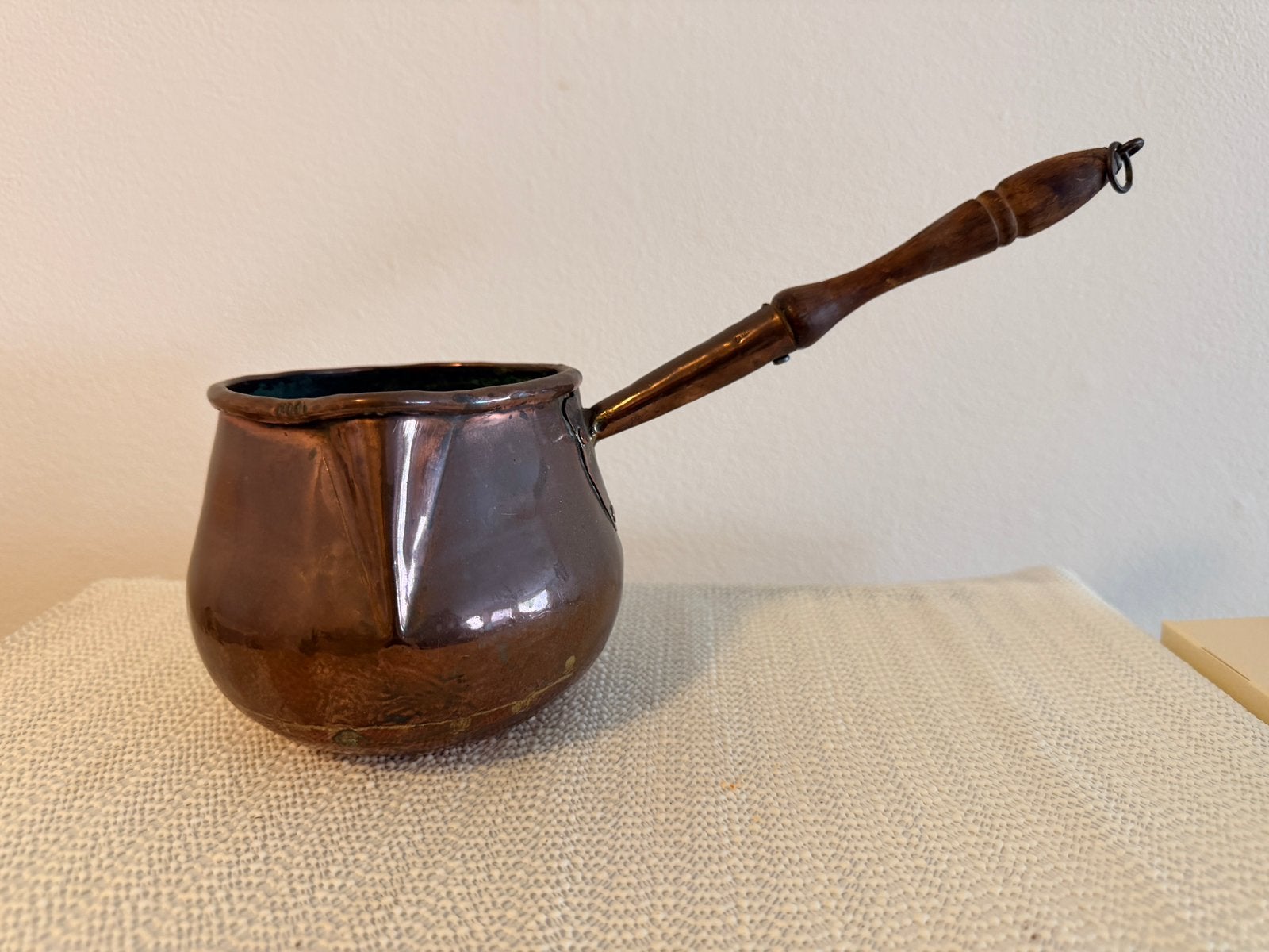 antieke koperen pan. Schenkkan, Antiek en Kunst, Antiek | Koper en Brons, Ophalen of Verzenden