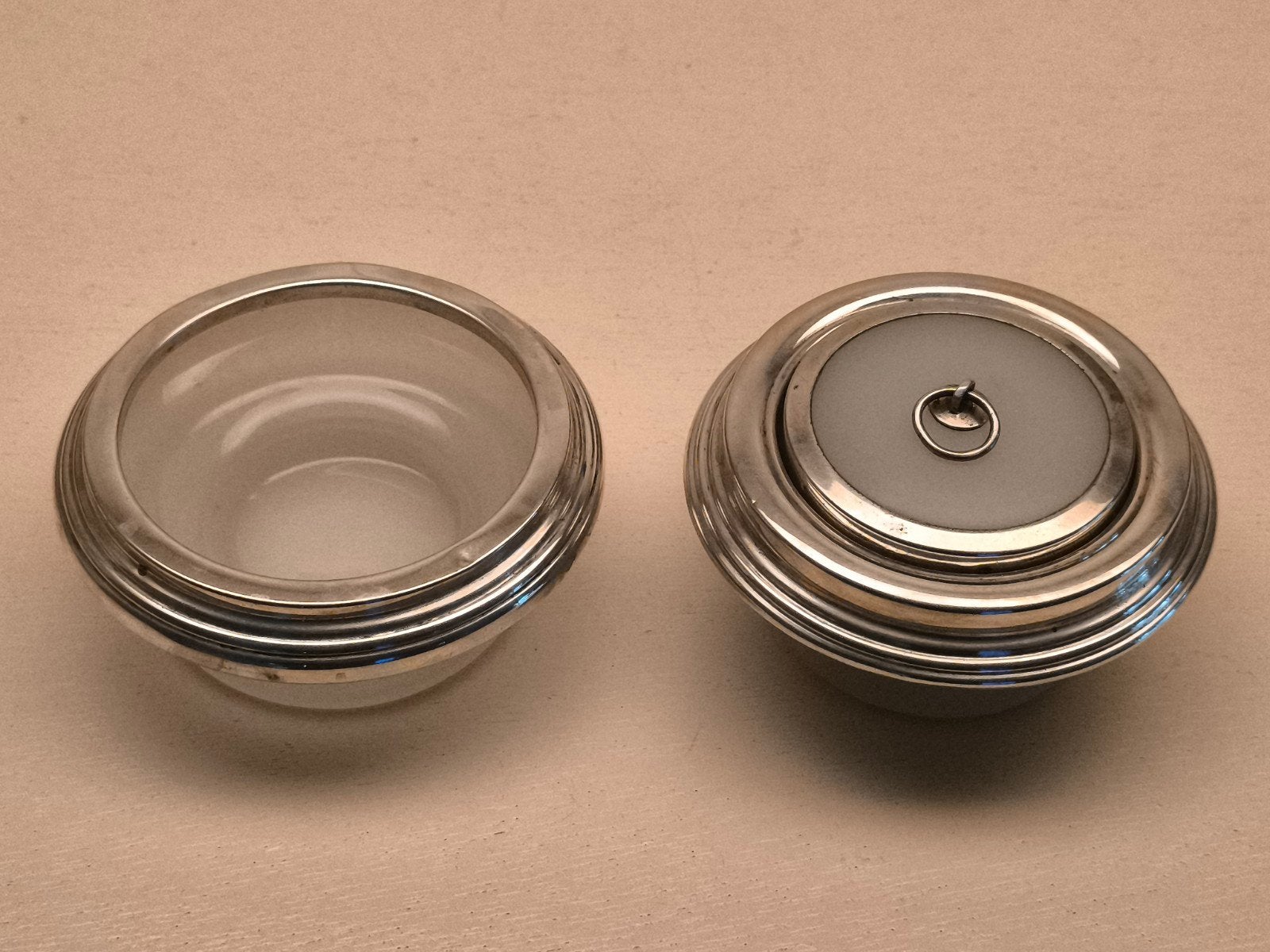 opaline met zilver 2 x Holland, Ophalen of Verzenden, Zilver