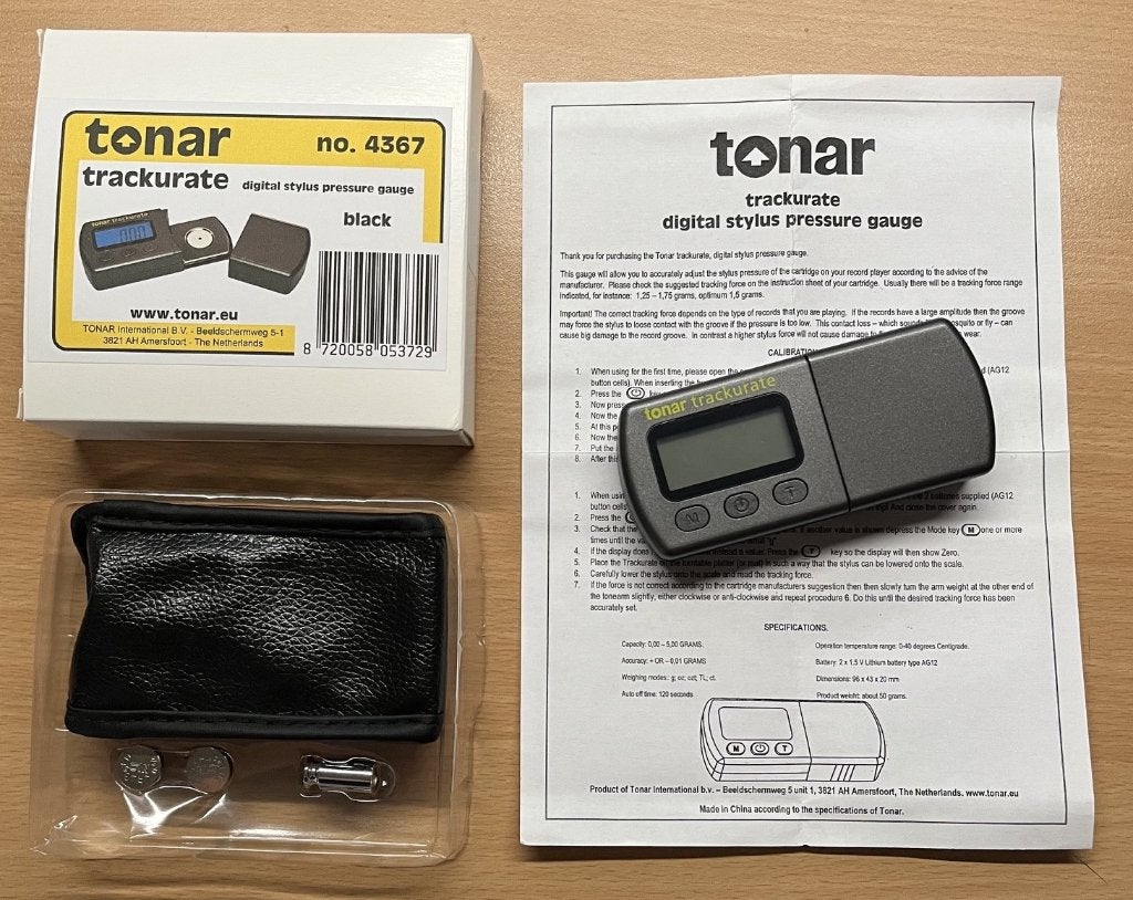 Tonar trackurate black digitale stylus weegschaal, Ophalen of Verzenden, Zo goed als nieuw, Platenspeler-onderdeel, Overige merken