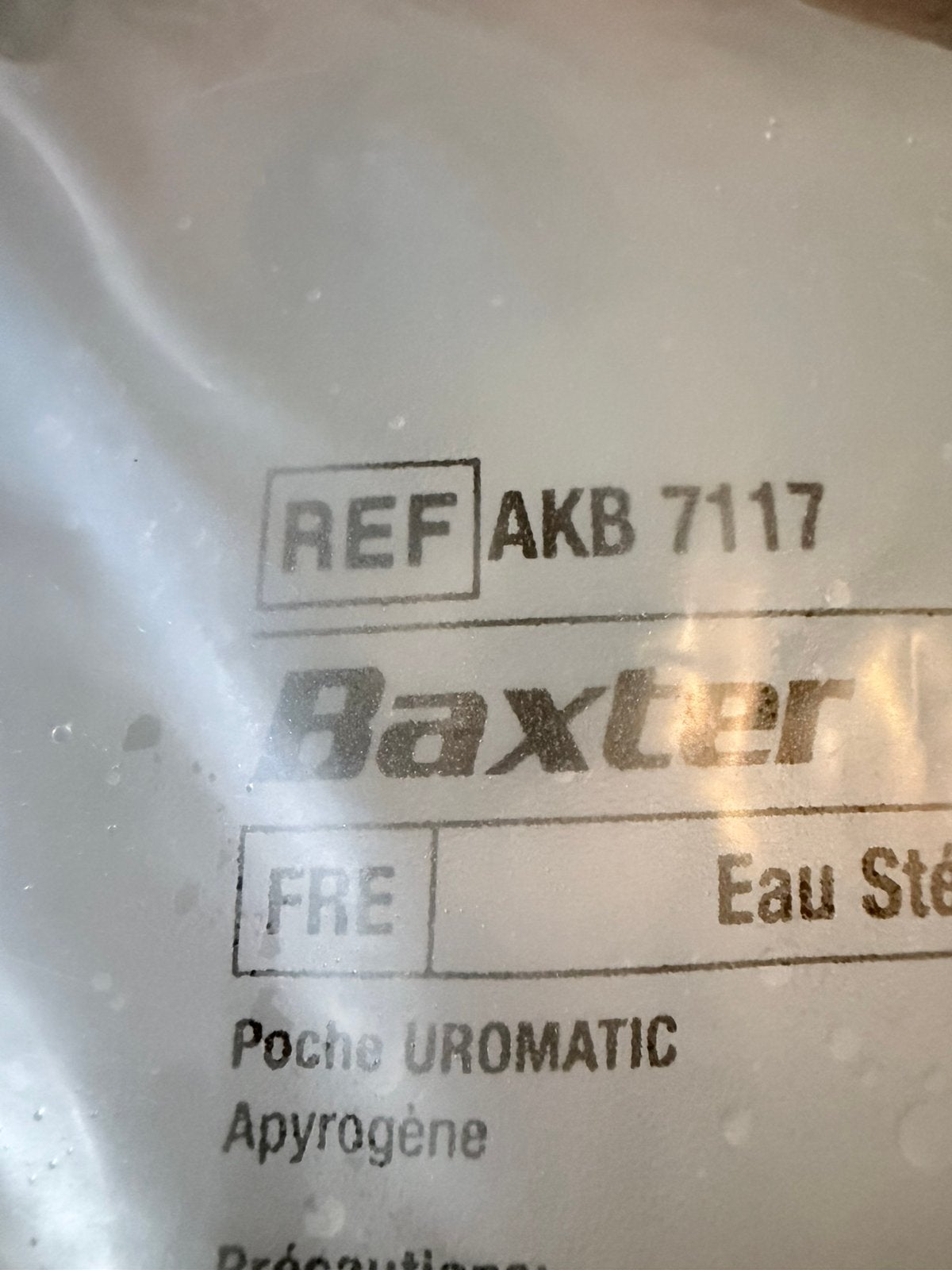Baxter steriel water zakken van 3 liter ref akb 7117, Ophalen, Nieuw, Lichaamsverzorging