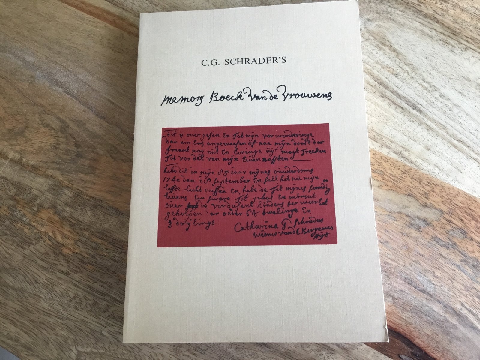 C.G. Schrader's Memorieboek Vande Vrouwens, Ophalen, Gelezen, Overige
