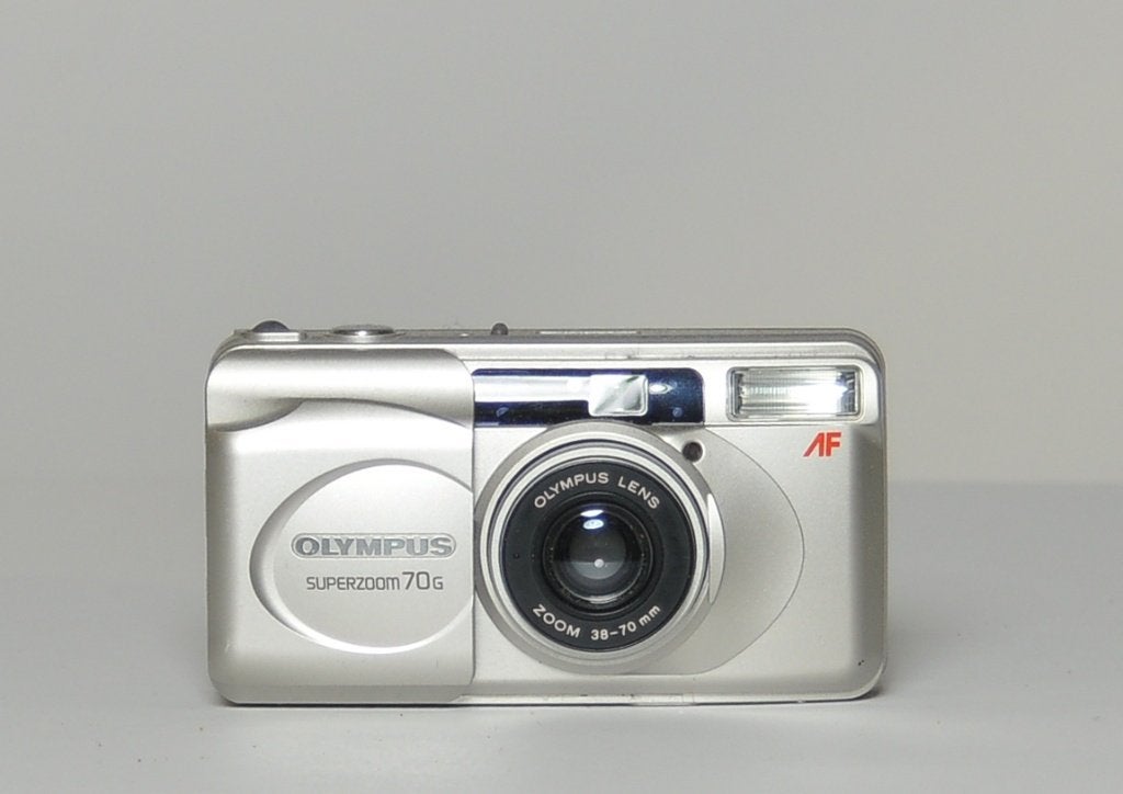 Olympus 70G zoom analoog, Audio, Tv en Foto, Fotocamera's Analoog, Ophalen of Verzenden, Zo goed als nieuw, Compact, Olympus
