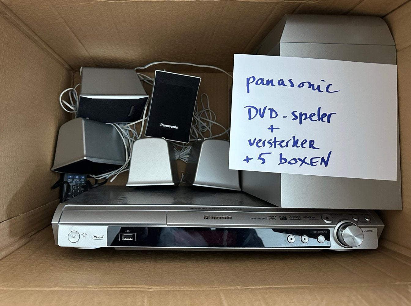 Panasonic SA-PT150 Home Cinema Set met DVD speler, Gebruikt, Panasonic, 70 watt of meer, Ophalen of Verzenden