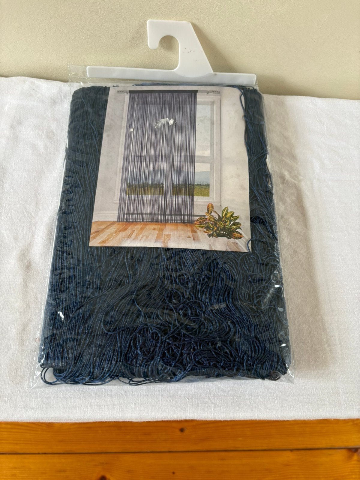Nieuw donkerblauw sliertengordijn, Ophalen of Verzenden, Nieuw