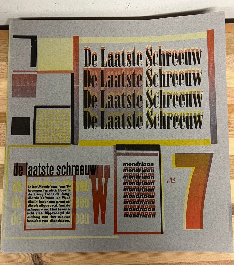 De Laatste Schreeuw Mondriaan nr 7 - Prent 11/200, Antiek en Kunst, Ophalen of Verzenden