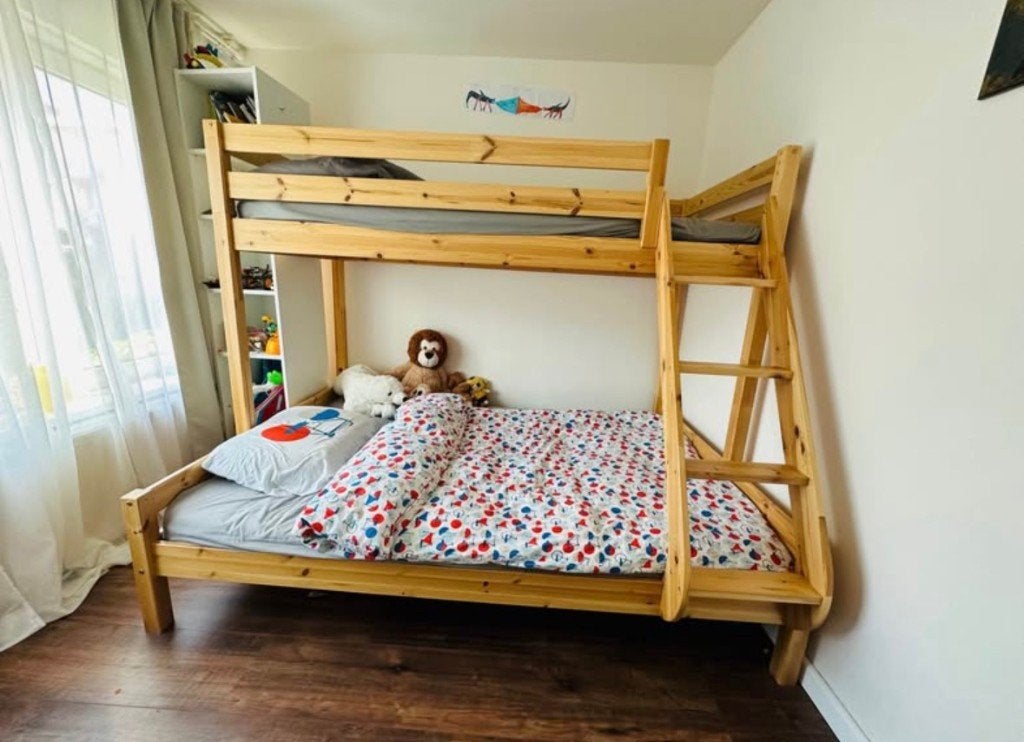 Stapelbedden, Ophalen, 160 tot 180 cm, Tweepersoons, Zo goed als nieuw