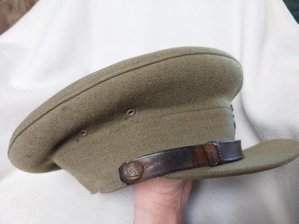 Britse wo2 RA cap, Ophalen of Verzenden, Landmacht, Engeland, Helm of Baret