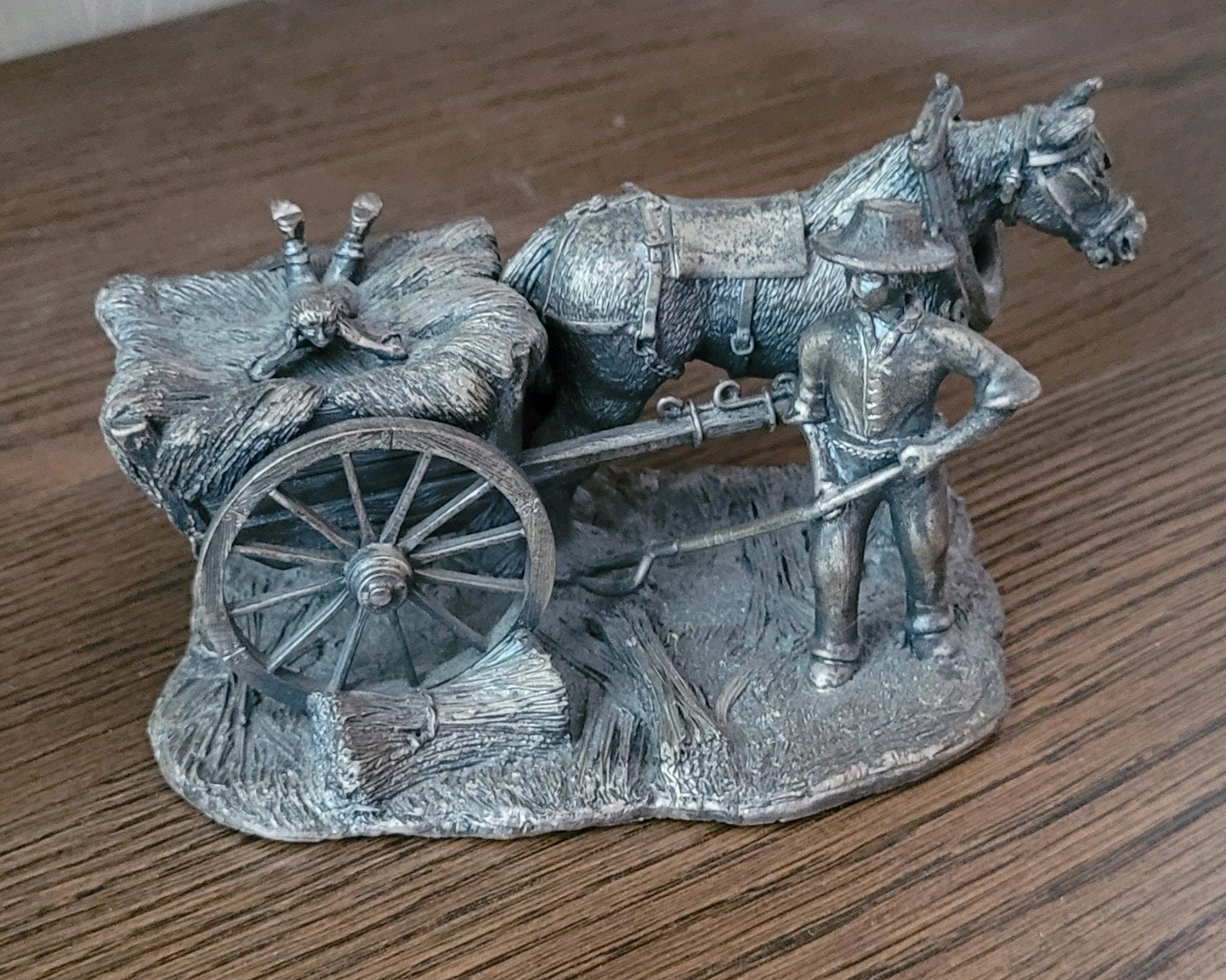 Tudor Mint Haycart Tinnen Beeldje - Handgemaakt in GB, Antiek en Kunst, Ophalen of Verzenden