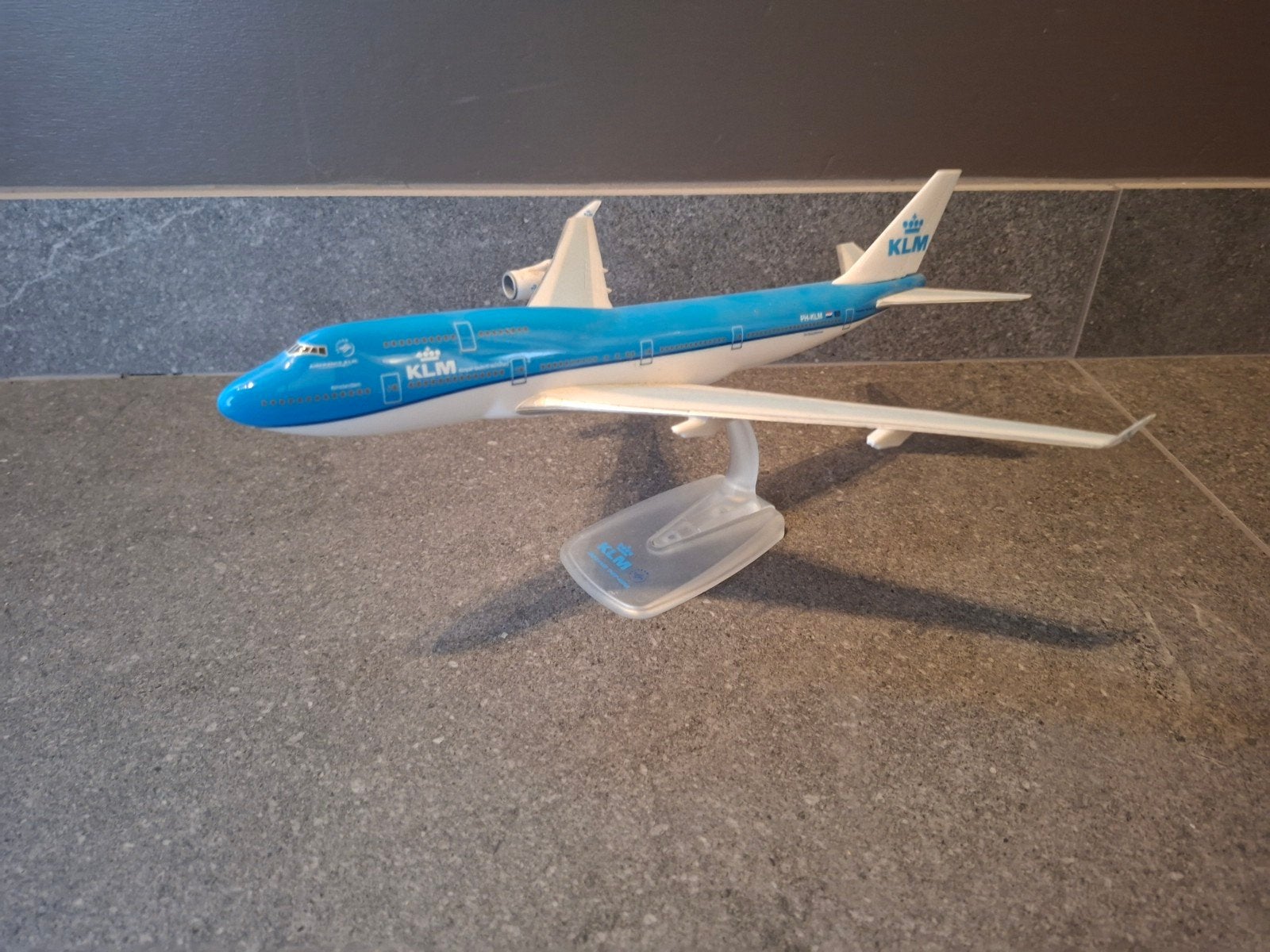 KLM Boeing 747 schaalmodel - mist motor, Overige merken, Ophalen of Verzenden, Vliegtuig, Gebruikt