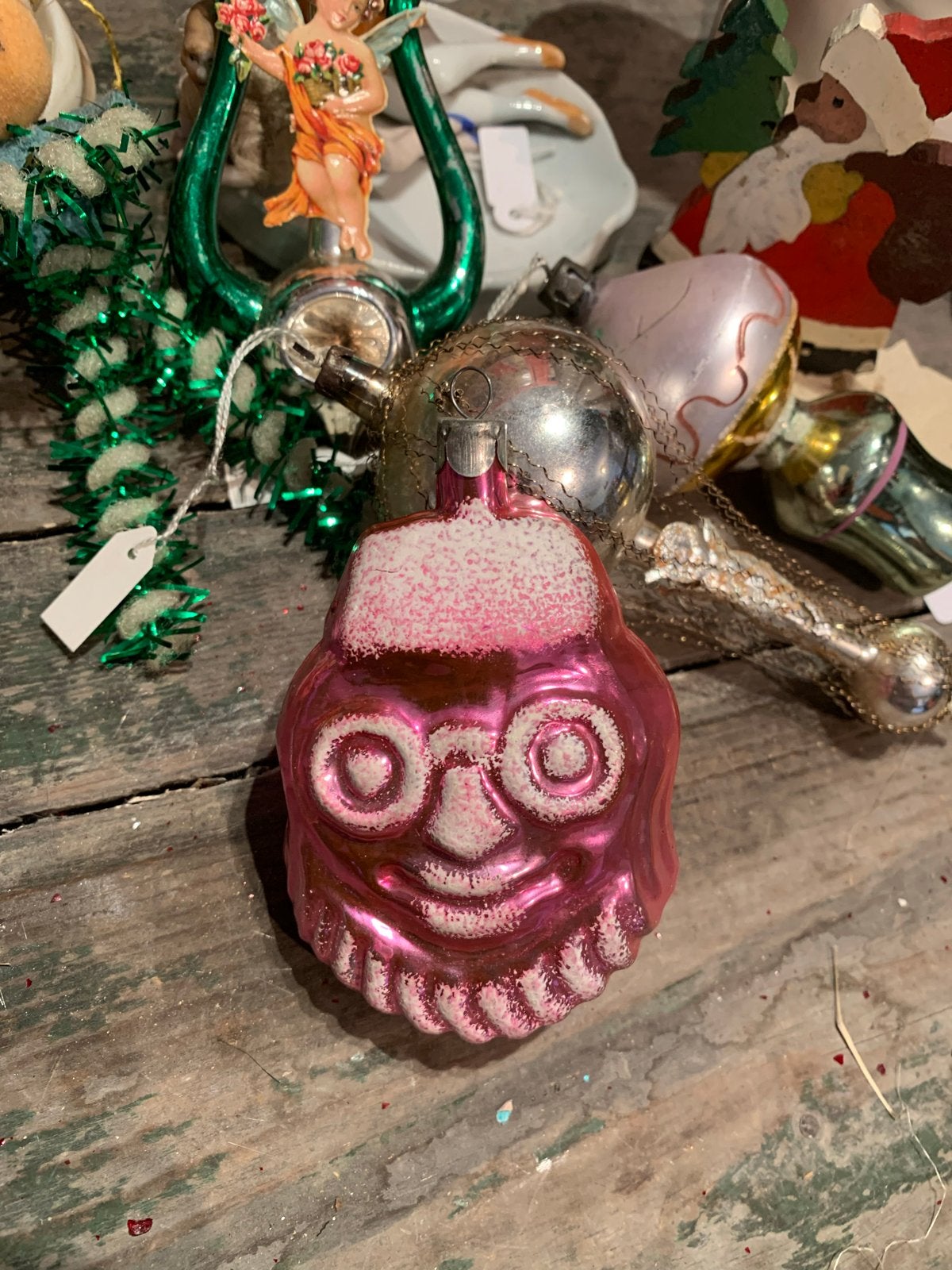 #kerst kerstbal gezicht, Diversen, Kerst, T, Ophalen of Verzenden, Zo goed als nieuw, N