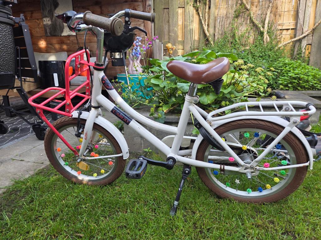 Alpina cargo meisjesfiets 16 inch, Fietsen en Brommers, Fietsen | Meisjes, Ophalen, Terugtraprem, Gebruikt, Alpina