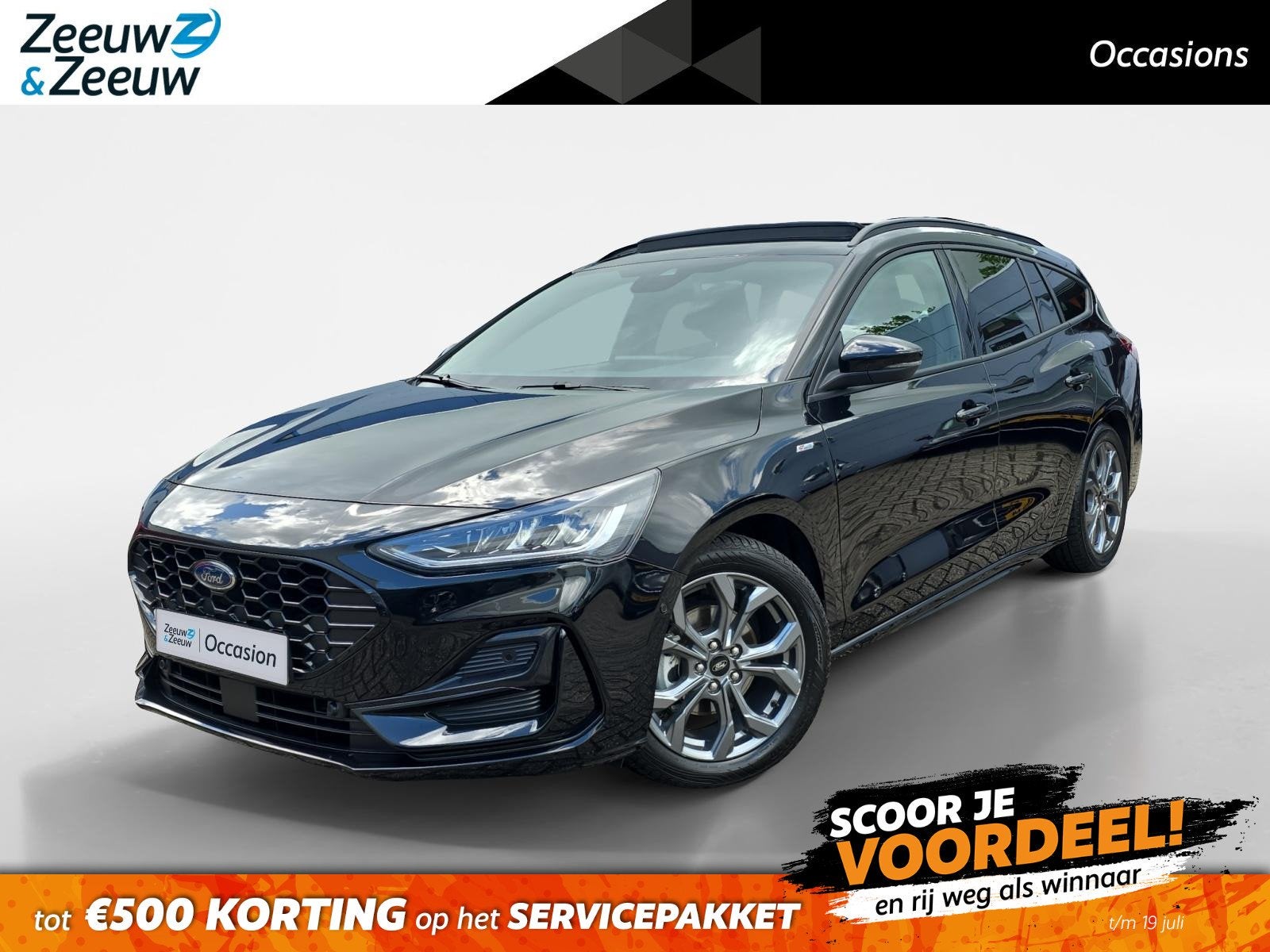 Ford Focus Wagon 1.0 EcoBoost Hybrid ST Line X | Automaat! |, 12 maanden, Stof, Gebruikt, Euro 6