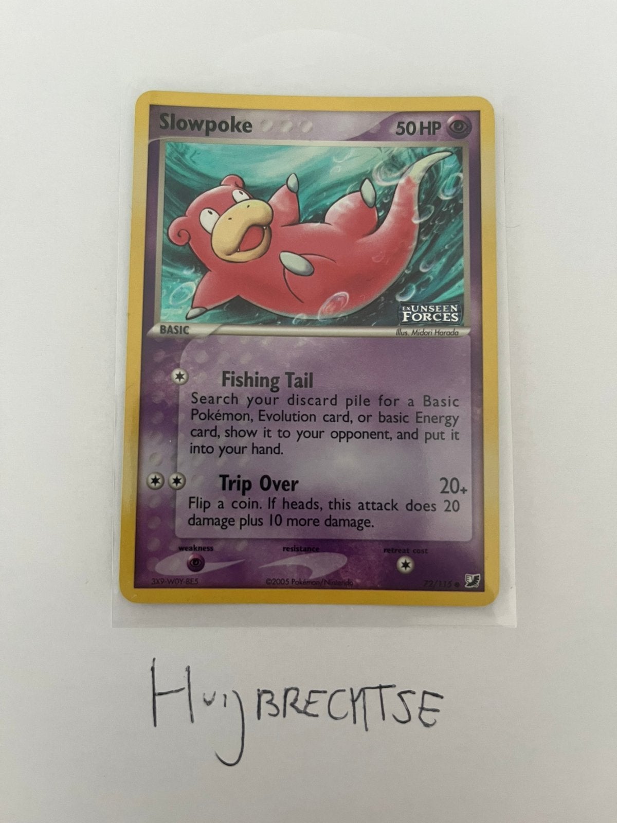 Slowpoke REVERSE HOLO 72/115 - EX Unseen Forces - NM+, Ophalen, Zo goed als nieuw