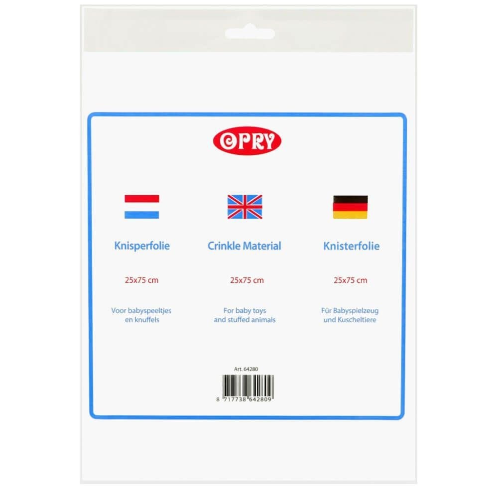 Opry Knisperfolie 25 x 75 cm, Breien of Haken, De Bondt, Overige typen, Nieuw