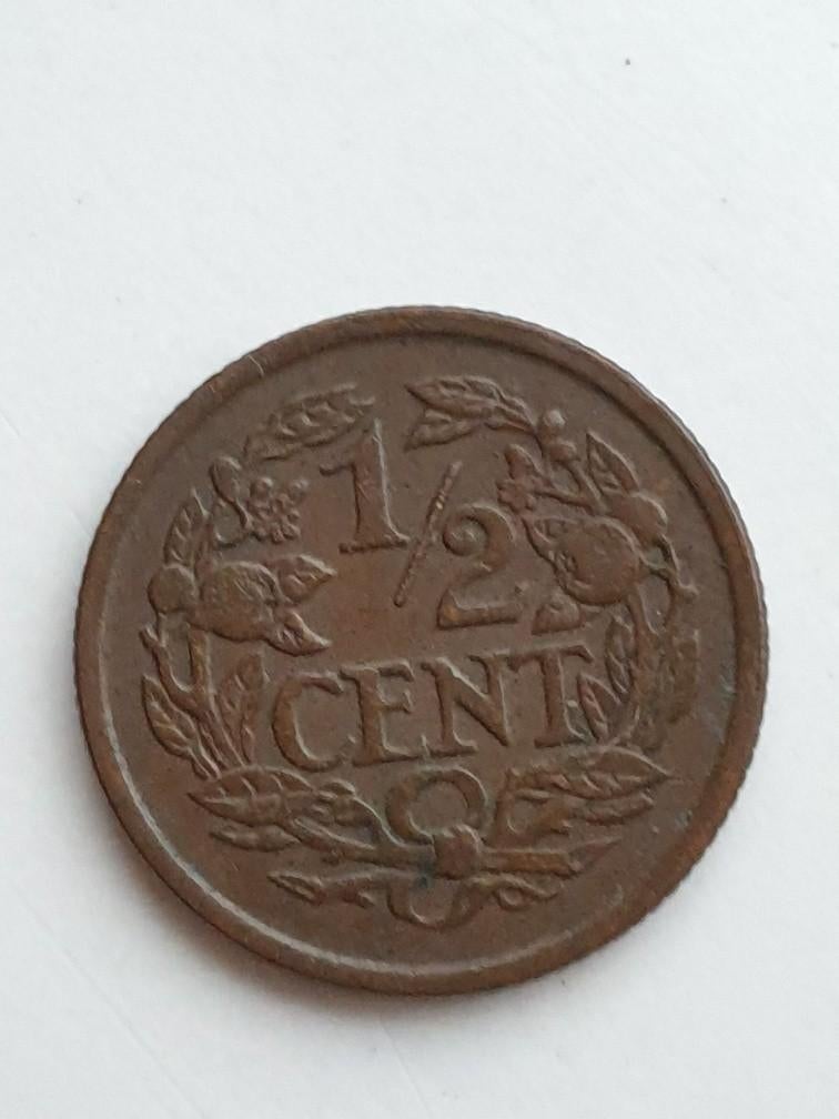 1/2 cent 1934 halve centen, Ophalen of Verzenden, Koningin Wilhelmina, Overige waardes, Losse munt